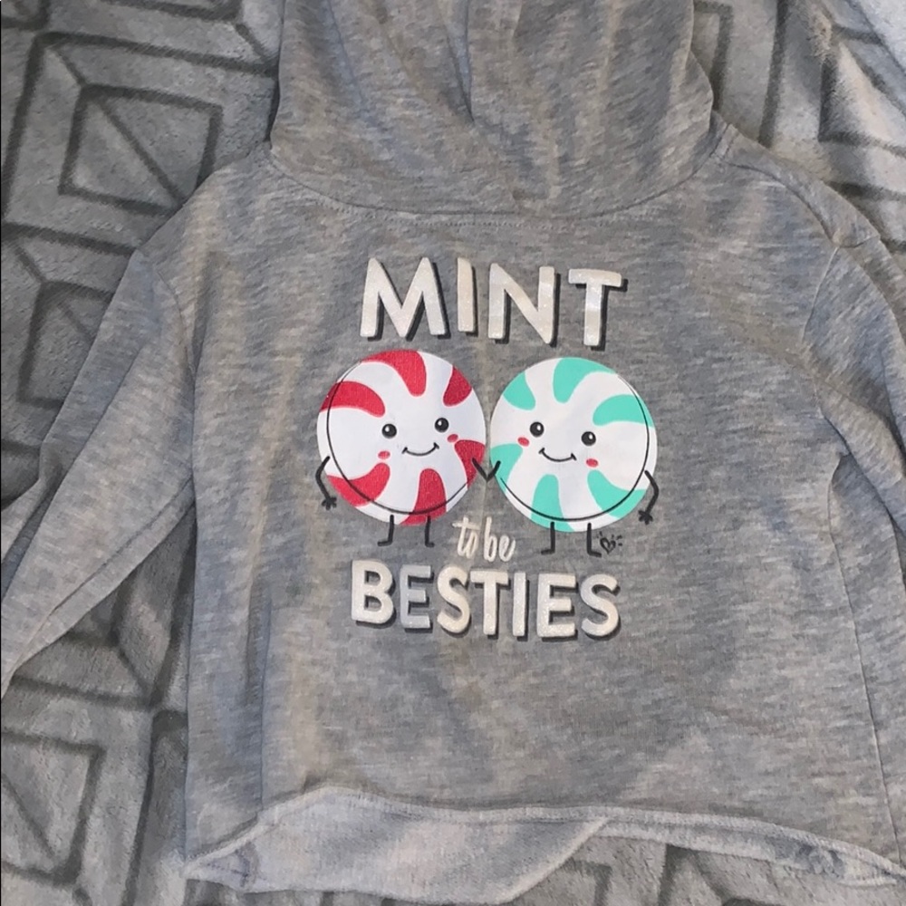 Little girls crop top hoodie